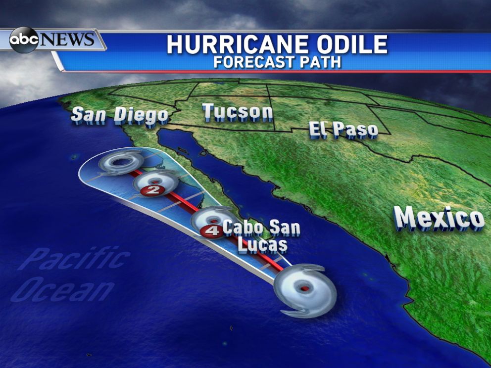 PHOTO: Odile is set to track just off the western coast of Mexicos Baja Peninsula through midweek.