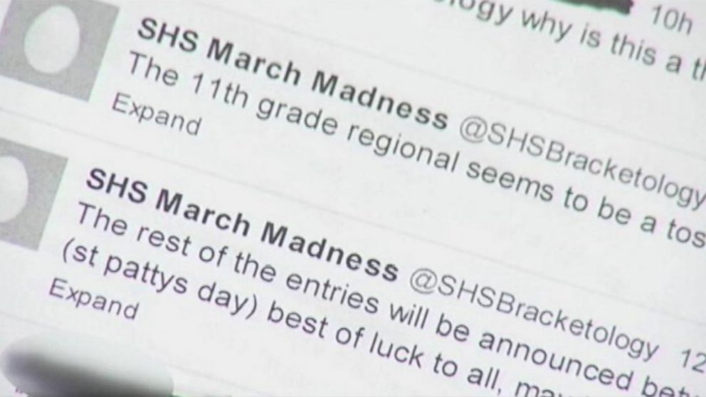 PHOTO: Someone made a March Madness-style bracket ranking high school girls on Twitter at Shaker High School in Latham, NY.
