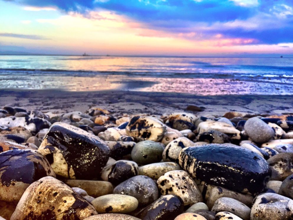 PHOTO: The aftermath of an oil spill is pictured near Santa Barbara, Calif. 