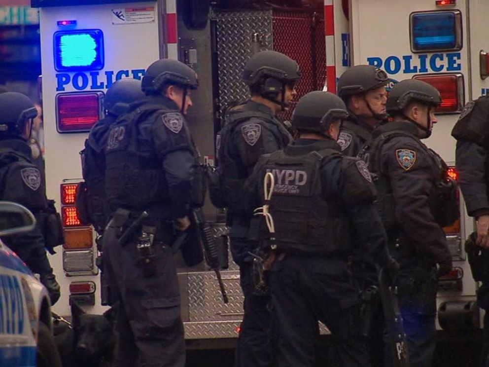 PHOTO: Two NYPD cops were shot in their patrol car in Brooklyn.