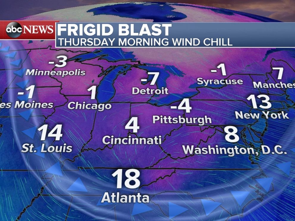PHOTO: A major arctic blast is expected to bring frigid temperatures from the Midwest to East Coast next week.