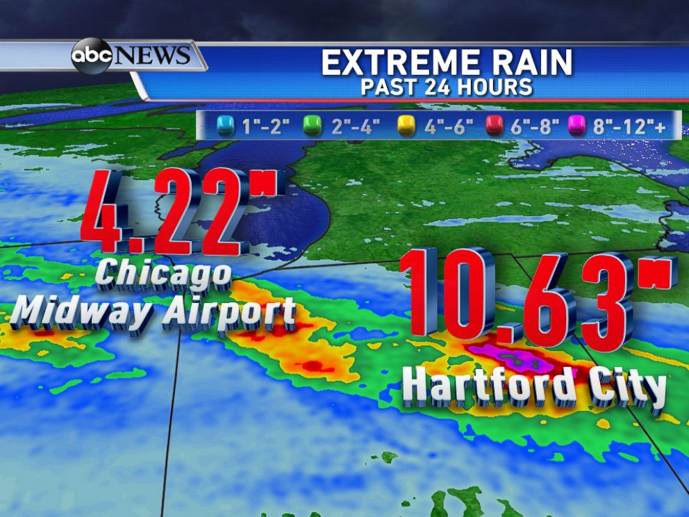 PHOTO: Heavy rain across the midwest brings flash flooding.