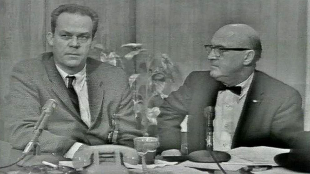 PHOTO: Abraham Zapruder live broadcast on ABC, Nov. 22, 1963.