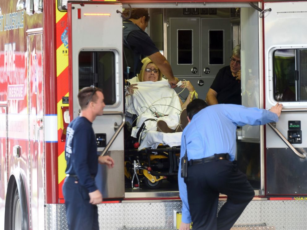 PHOTO: A shooting victim arrives at Broward Health Trauma Center in Fort Lauderdale, Fla., Jan. 6, 2017.