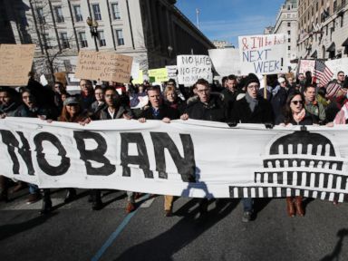 Court hearing on travel ban focuses on Trump's words and the Constitution