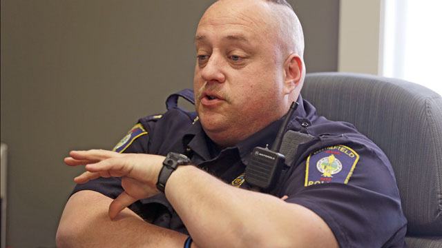 PHOTO: Brimfield Police Chief David Oliver, uses his departmentâ??s Facebook page to interact with residents and take to task criminals in messages that mix humor and blunt opinion in Kent, Ohio, April 2, 2013.