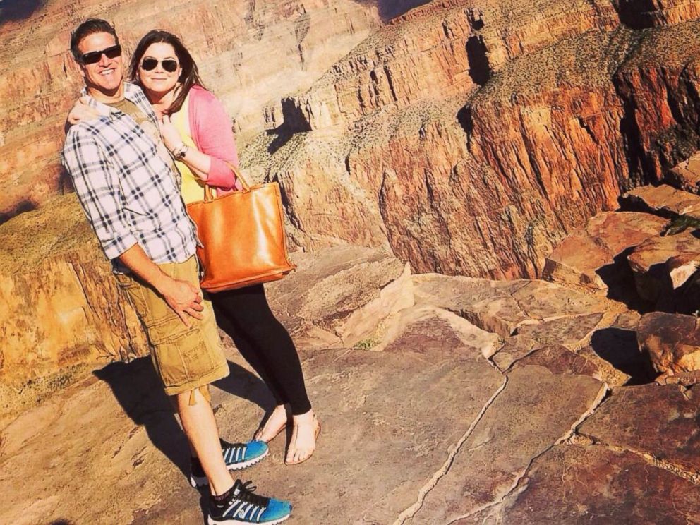 PHOTO: In this Oct. 21, 2014, Brittany Maynard and her husband Dan Diaz pose at the Grand Canyon National Park in Arizona.