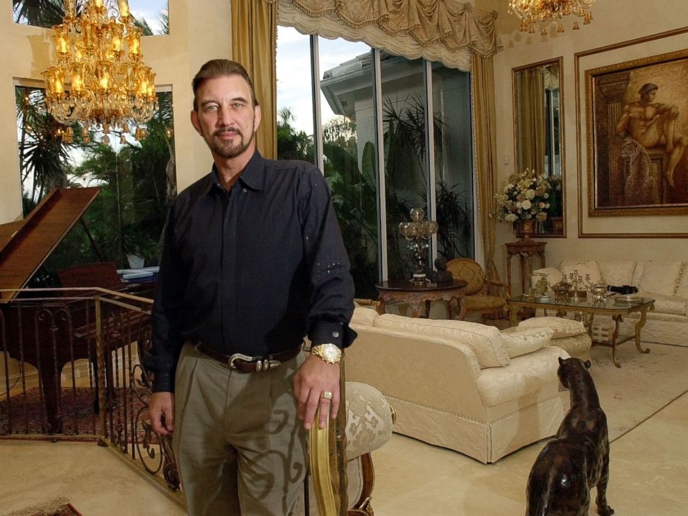 PHOTO: David Edwards won $27 million after taxes in the Powerball lottery, stands in his home on Nov. 14, 2001, in Palm Beach Gardens, Fla.