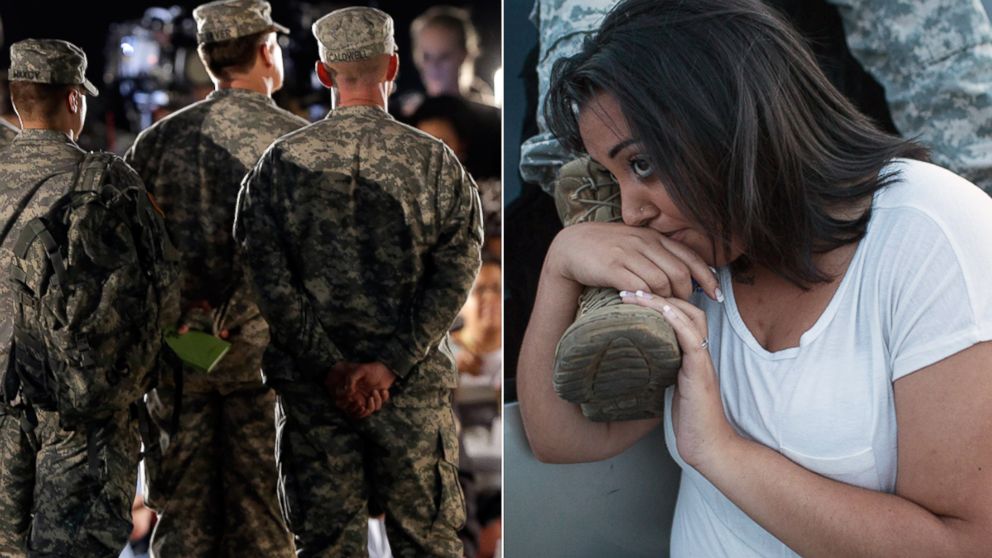 PHOTO: Soldiers listen as Lt. Gen. Mark Milley adresses the media during a press conference, while Lucy Hamlin reacts following a shooting in Fort Hood, Texas, April 2, 2014.