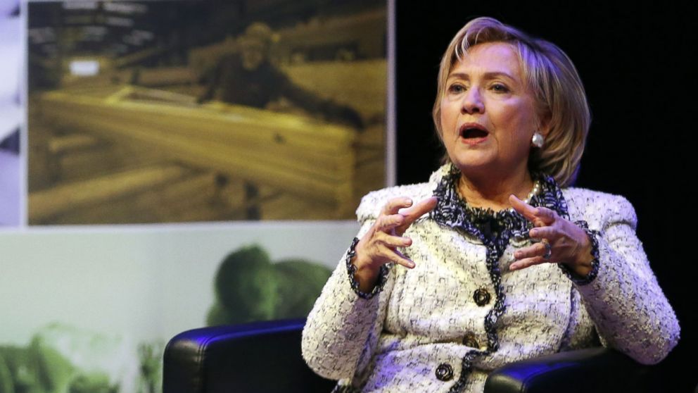 PHOTO: Former Secretary of State Hillary Rodham Clinton speaks during the Philanthropy New Yorks annual meeting, May 7, 2014, at the Ford Foundation in New York.