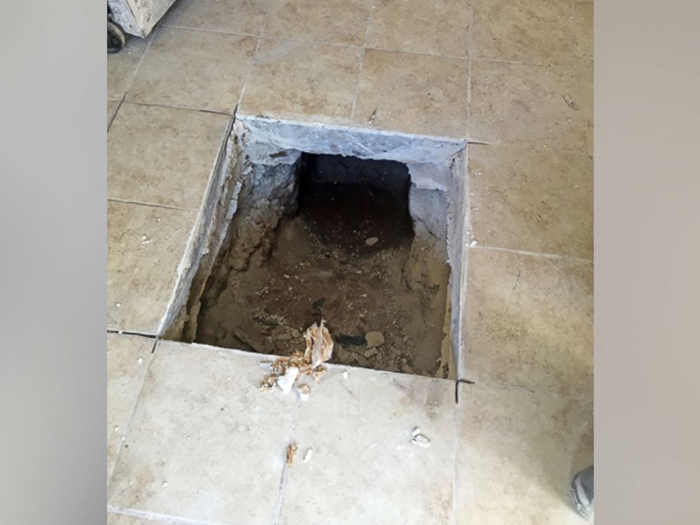 PHOTO:This photo shows a tunnel at a newly-built home in Calexico, Calif., that runs the length of four football fields to a restaurant in Mexicali, Mexico.