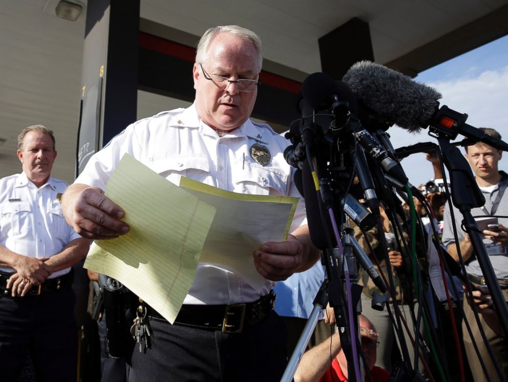 PHOTO: Police Chief Thomas Jackson names the officer accused of shooting Michael Brown
