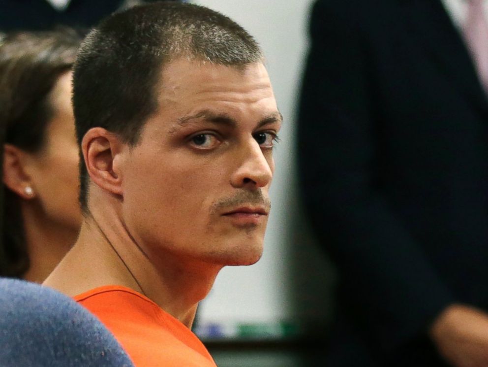 PHOTO: Nathaniel Kibby, 34, listens during his arraignment at Conway District Court in Conway, N.H., July 29, 2014.
