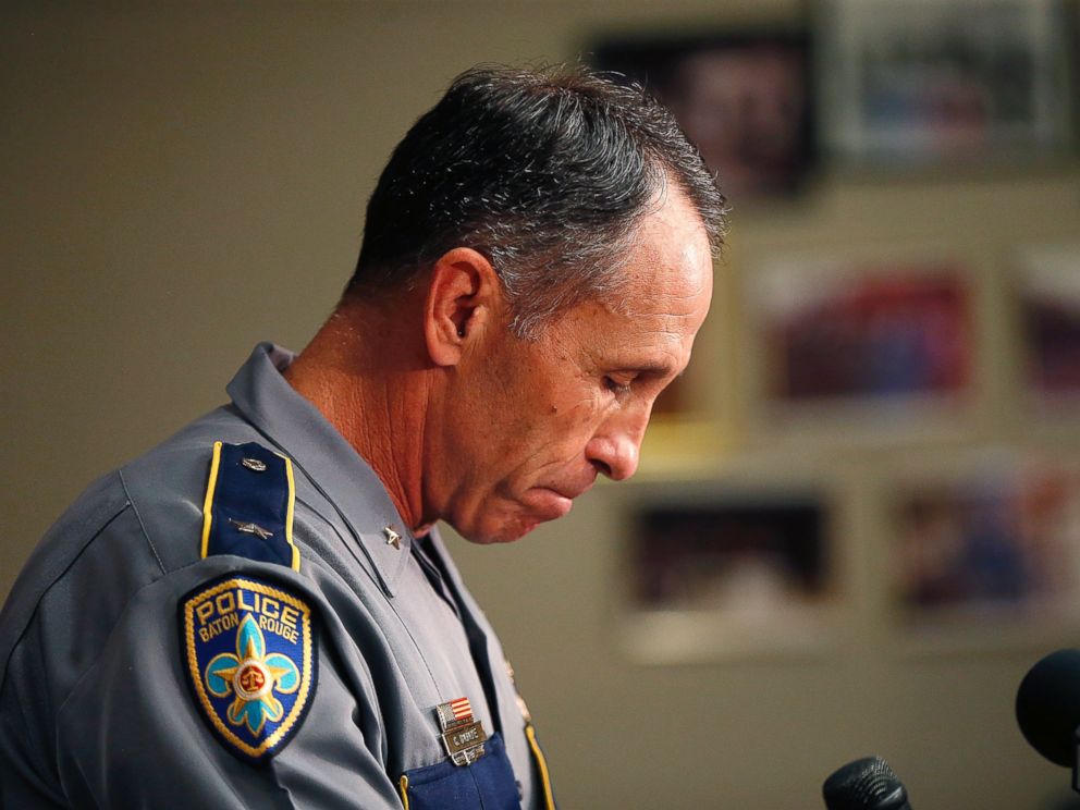 PHOTO: Baton Rouge police chief Carl Dabadie, Jr. speaks at a news conference at police headquarters in Baton Rouge, La., July 6, 2016.