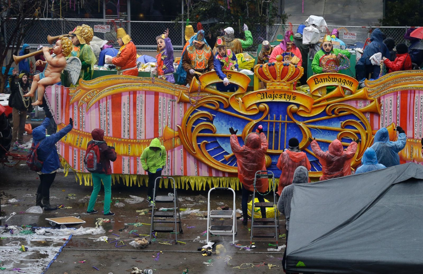 mardi gras rain poncho