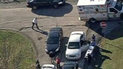 PHOTO: Emergency personal respond to a shooting at the scene near Brashear High School, Nov. 13, 2013, in Pittsburgh. 