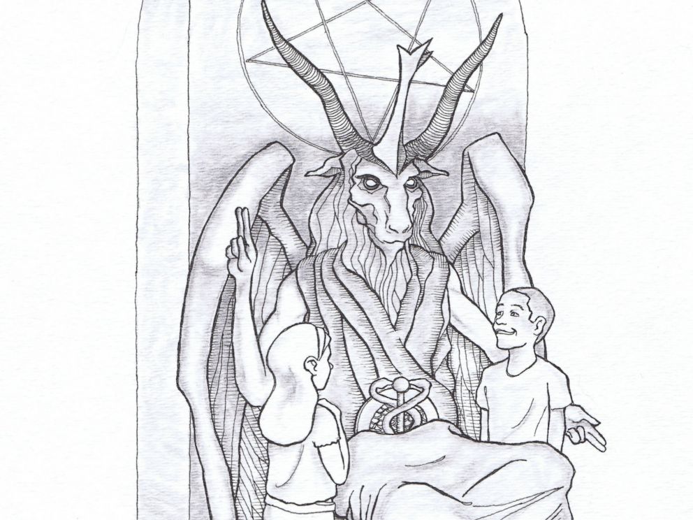 PHOTO: This artists rendering provided by the Satanic Temple shows a proposed monument that the New York-based Satanic group wants to place at the Oklahoma state Capitol.
