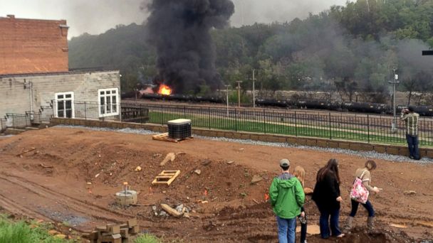 ... of a train derailment in Lynchburg, Va., April 30, 2014. (WSET