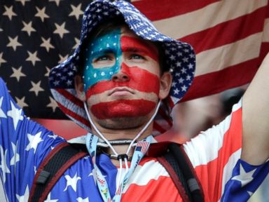 Photos: The Many Faces of a US Fan During the World Cup