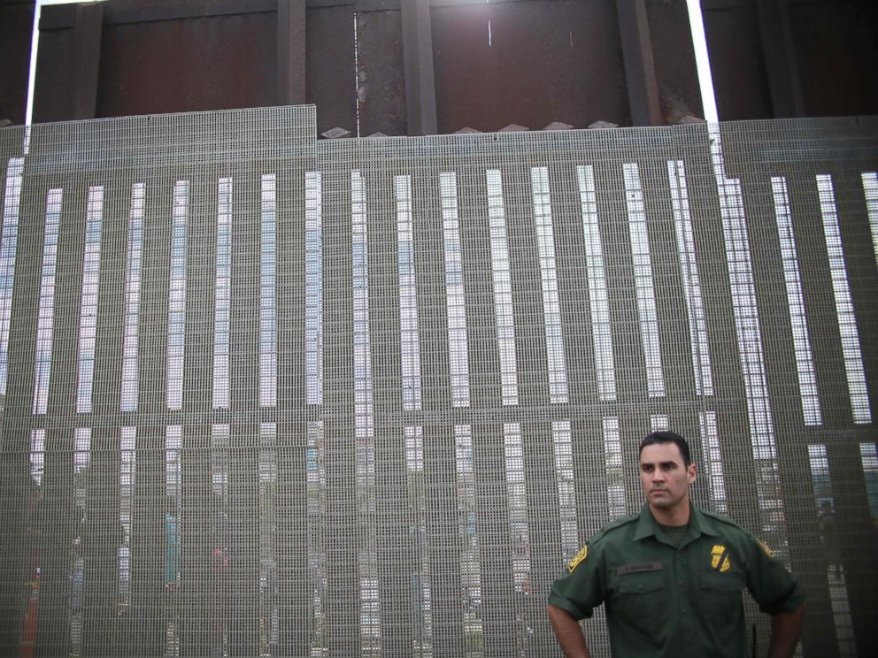 PHOTO: A US Customs and Border Agent standing a post along the United States-Mexico Border at Friendship Park in San Ysidro, Calif., November 19, 2016.
<p itemprop=