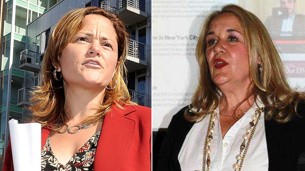 PHOTO: Manhattan city councilwoman Melissa Mark-Viverito, left, is being sued for $1 million by Gwen Goodwin, a former primary opponent, over a mural bearing the image of a butchered bird.