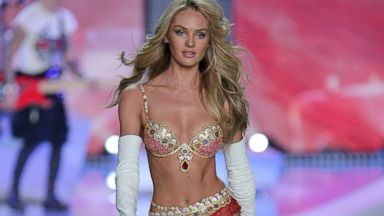 PHOTO: Model Candice Swanepoel, wearing the Royal Fantasy Bra and Belt, walks the runway at the 2013 Victorias Secret Fashion Show, Nov. 13, 2013, in New York City.