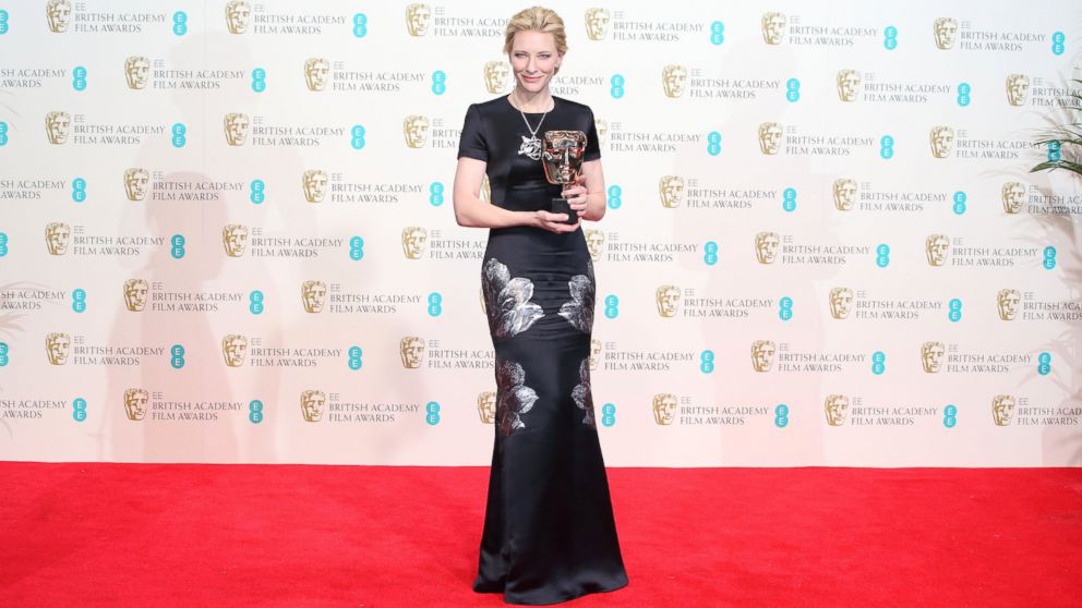 PHOTO: Cate Blanchett poses in the winners room at the EE British Academy Film Awards 2014 at The Royal Opera House, Feb. 16, 2014, in London.