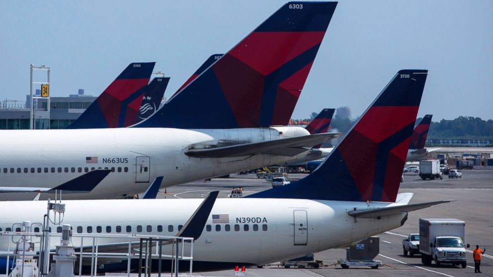 PHOTO: Delta Airlines planes sit at Terminal 4 at John F. Kennedy Airport July 22, 2014 in New York City.