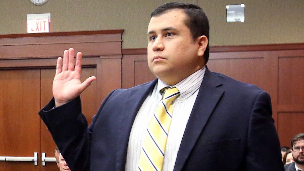 PHOTO: George Zimmerman, defendant in killing of Trayvon Martin, is sworn in as a witness in pre-trial hearing. 