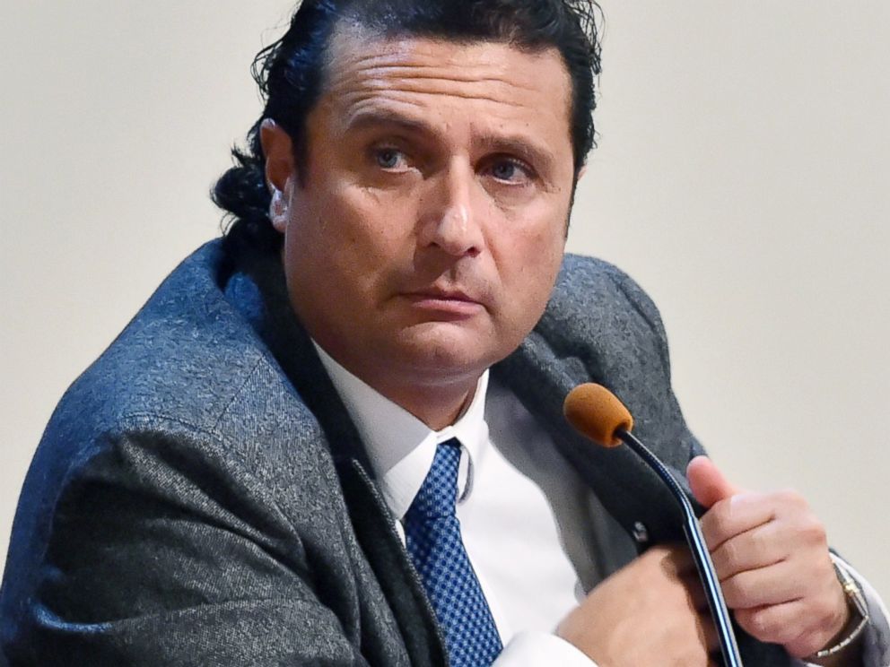 PHOTO: Francesco Schettino attends the resumption of his trial on Dec. 2, 2014 in Grosseto, Italy.
