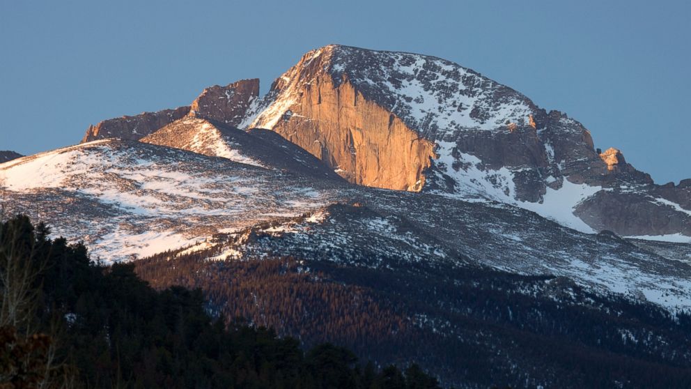 PHOTO: A climber was stuck 13,000 ft up on the face of Longs Peak.