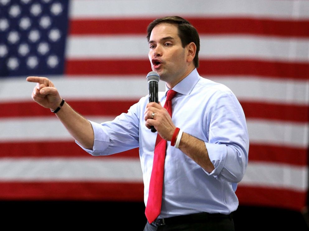 PHOTO:Marco Rubio speaks at his rally at Sanford International Airport in Sanford, Fla., March 7, 2016.