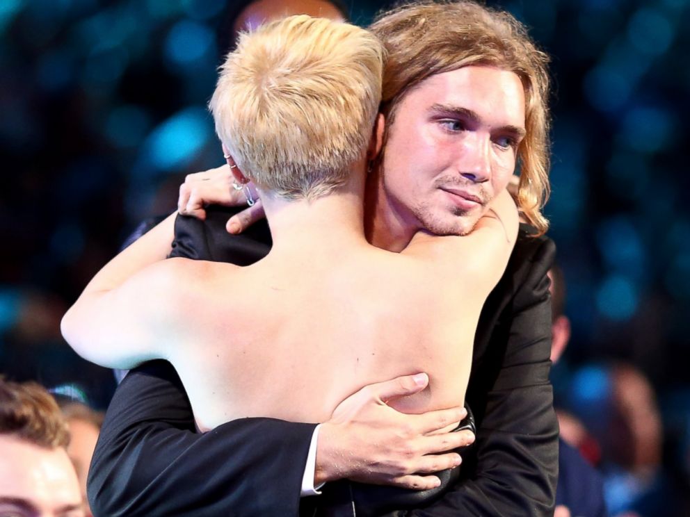 PHOTO: My Friends Place representative Jesse and Miley Cyrus attend the 2014 MTV Video Music Awards at The Forum, Aug. 24, 2014 in Inglewood, Calif.