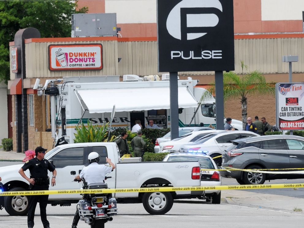 PHOTO:Orlando police officers seen outside of Pulse nightclub after a fatal shooting and hostage situation, June 12, 2016, in Orlando, Fla.