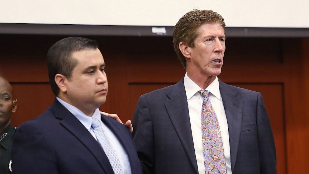 PHOTO: George Zimmerman and Defendant Defense attorney Mark OMara