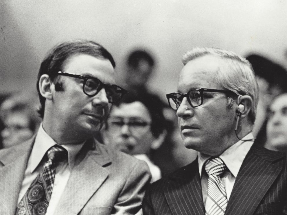 PHOTO: Former ABC News anchor Sam Donaldson is pictured with Frank Reynolds in the Judiciary Committee hearing room in the Rayburn building in Washington, D.C.