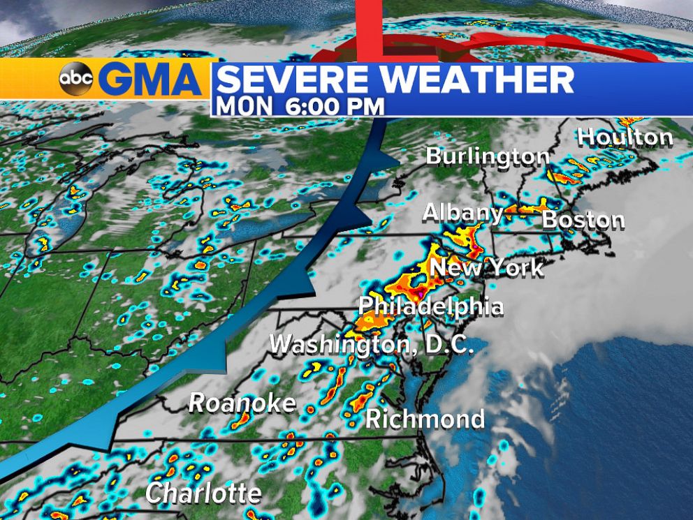 Severe thunderstorms possible Monday afternoon, evening Severe thunderstorms possible Monday afternoon, evening