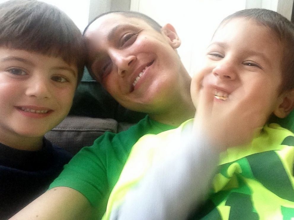 PHOTO: Amanda Petersen with her two young nephews. Petersen has metastatic breast cancer.