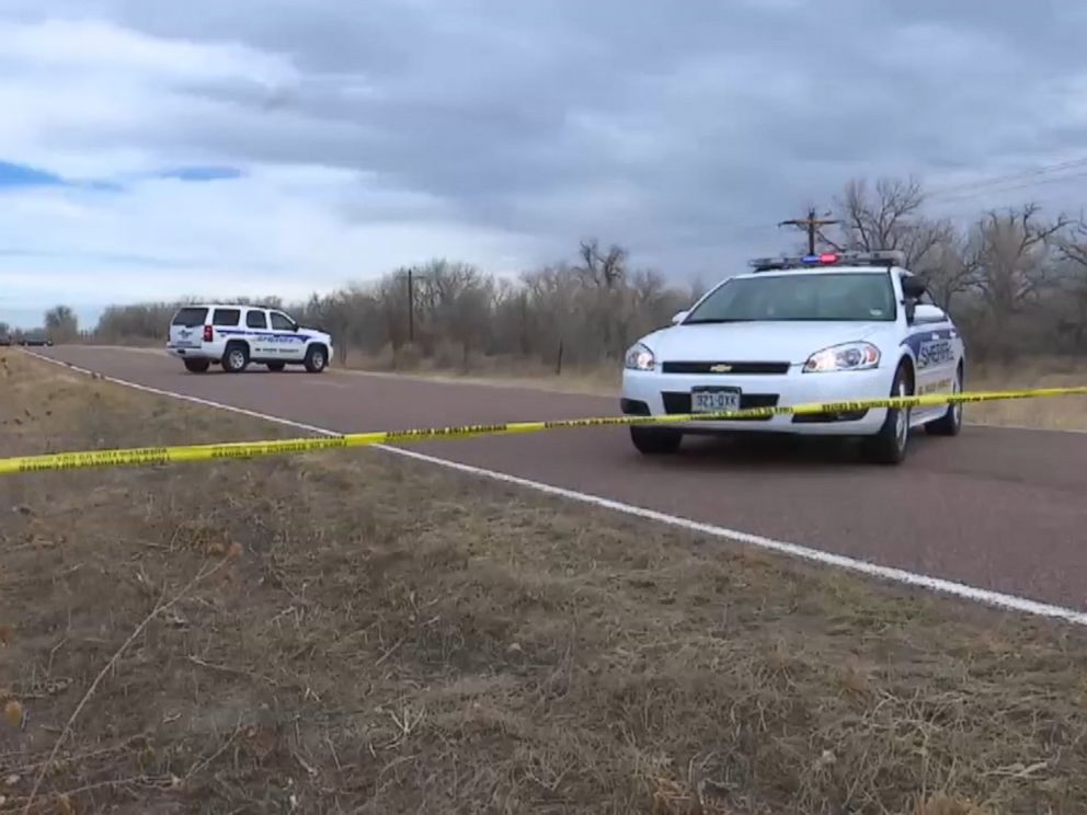 PHOTO: Law enforcement investigate a scene where two bodies were found outside of Colorado Springs, Co.