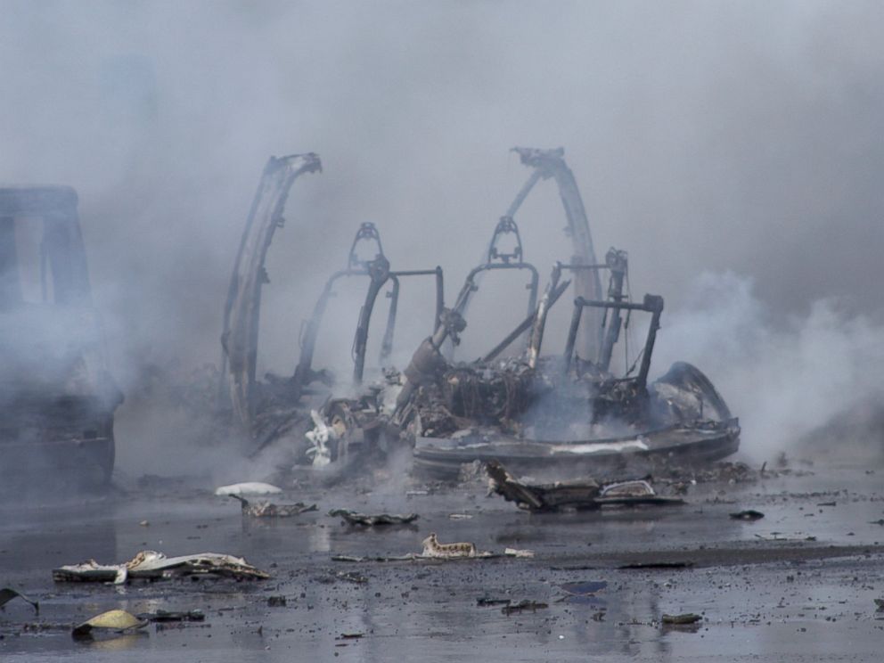 PHOTO: A small plane crashed in northern New Jersey, May 15, 2017.