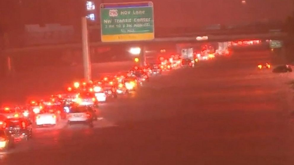 Drivers Stranded, Homes Damaged by Houston-Area Flash Flooding.