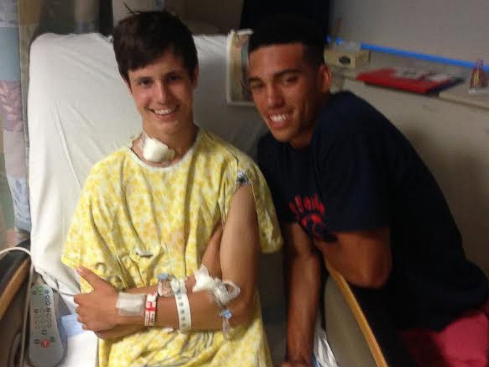 PHOTO: A Virginia teenager saved his teammates life by performing CPR on the baseball pitch when friend went into cardiac arrest at baseball practice. 