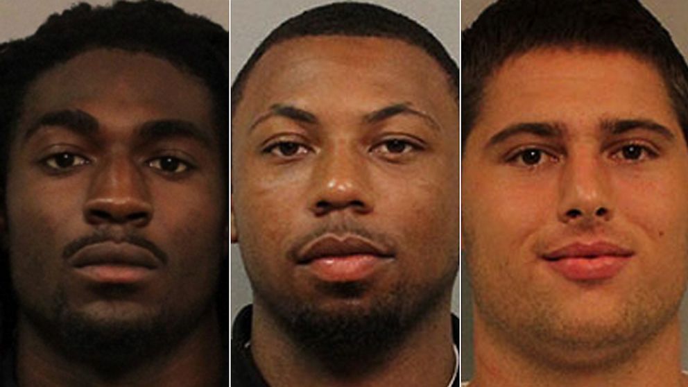 PHOTO: Cory Batey, JaBorian McKenzie and Brandon Vandenburg were charged with rape