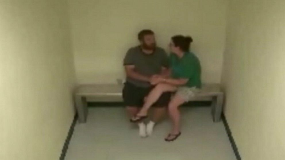 PHOTO: Joshua and Sharyn Hakken,seen in a prison surveillance video.