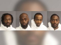 PHOTO: From left: Karif Ford, Hanif Thompson, Kevin Roberts and Henry Basim are being held at Essex County Correctional Facility on $2 million bail each.