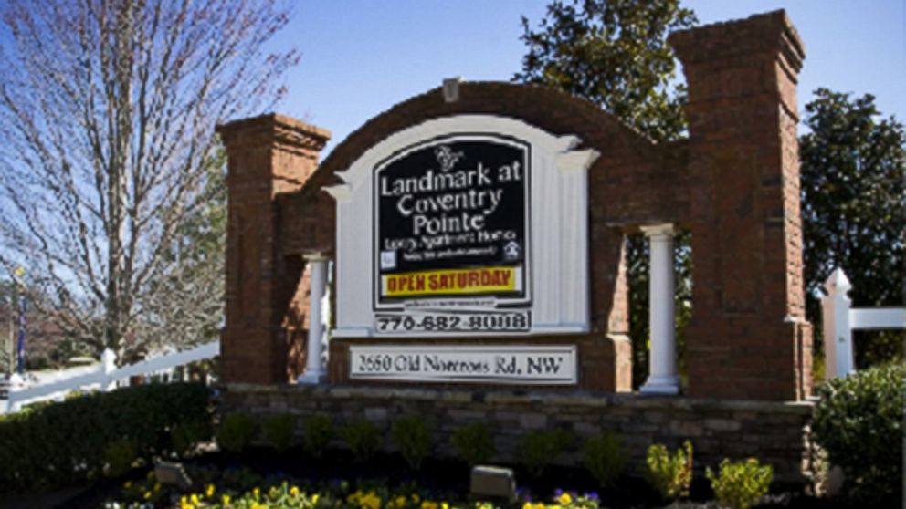 PHOTO: A sign for Landmark at Coventry Pointe apartment complex is shown in this photo from the companys website, www.landmarkatcoventrypointe.com.
