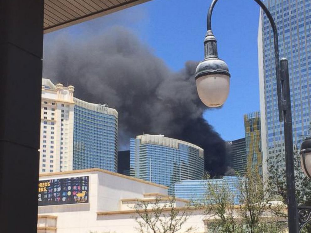 PHOTO: @MarkScafidi posted this photo to Twitter on July 25, 2015: Aria is on fire in #vegas #lasvegas.