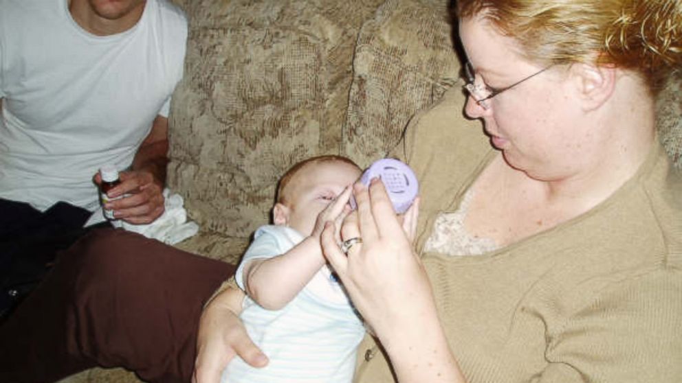PHOTO: Lyn Balfour with her son Bryce, who died of hyperthermia in 2007.