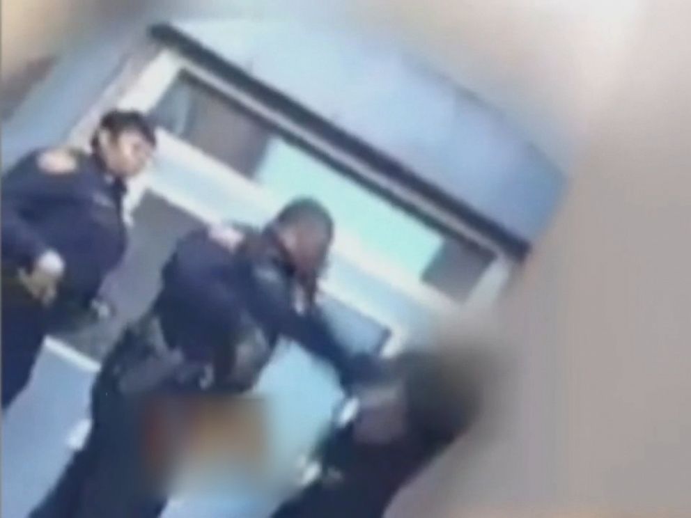 PHOTO: A school police officer has been placed on paid administrative leave after caught on cell video slapping a young man who entered Reach! Partnership School in Baltimore, March 1, 2016, according to Baltimore City Public Schools officials.