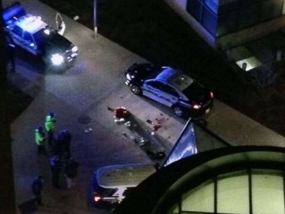 PHOTO: Images show the crime scene after MIT police officer Sean Collier was murdered days after the Boston Marathon bombing.